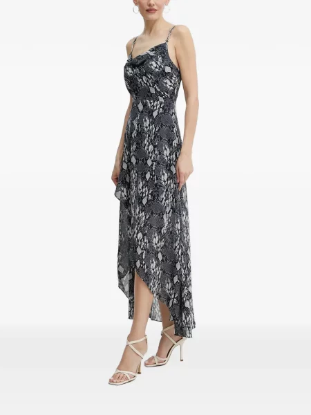 Rochie Morgan cu imagine cu model piele de șarpe cu bretele negru