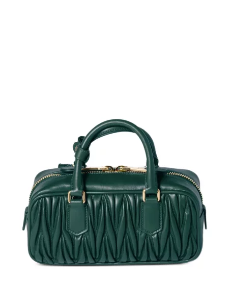 Geanta de piele Miu Miu din piele verde