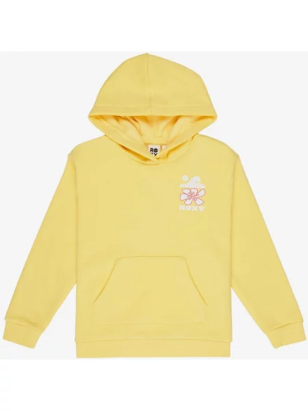 Bluza z kapturem Roxy Surf Feeling Brushed dziewczęce 8 żółty