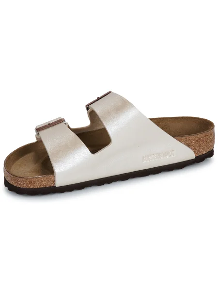 Pantofi Birkenstock cu perle alb