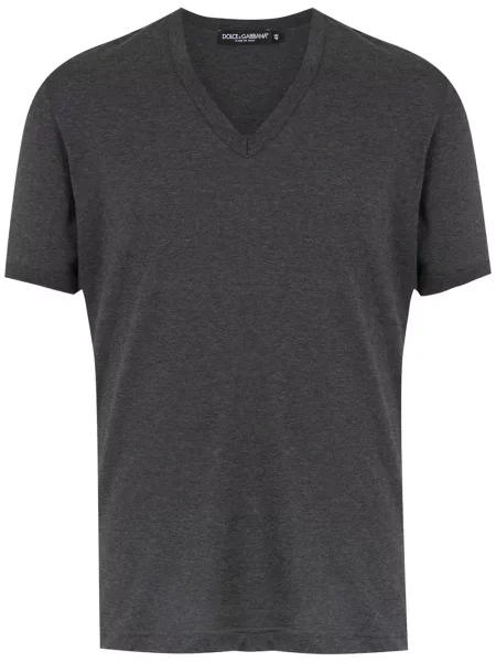 Tricou Dolce & Gabbana cu decolteu în V gri