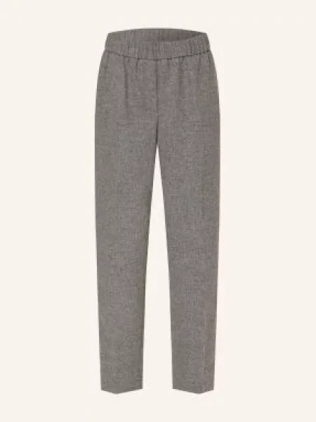 Flanelové culottes Peserico s kamínky šedé