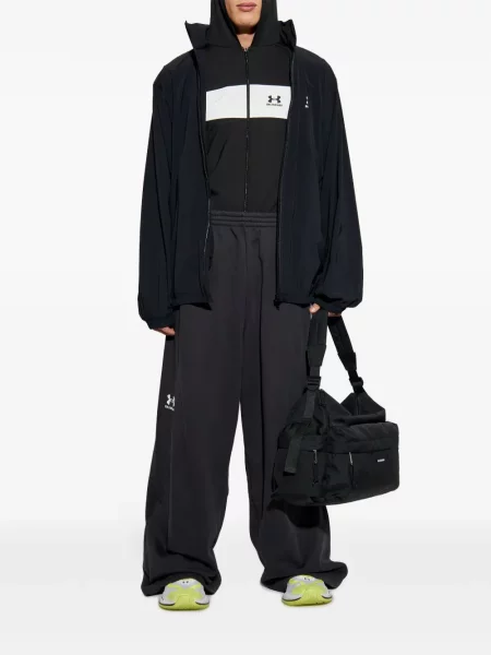 Суичър с качулка Balenciaga бродиран черно