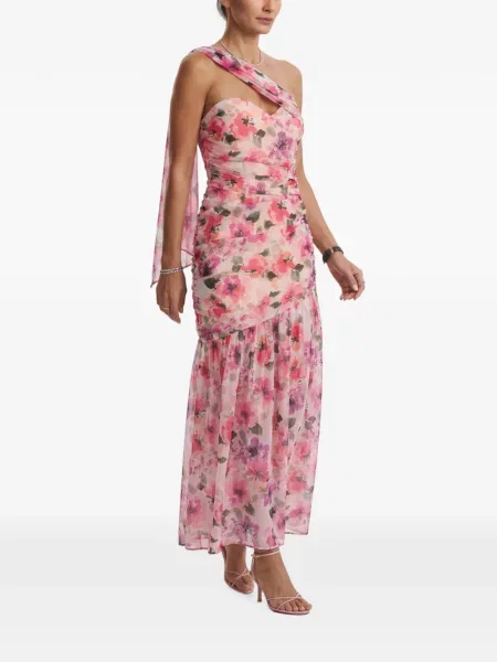 Rochie Cuanna cu model floral cu imagine roz