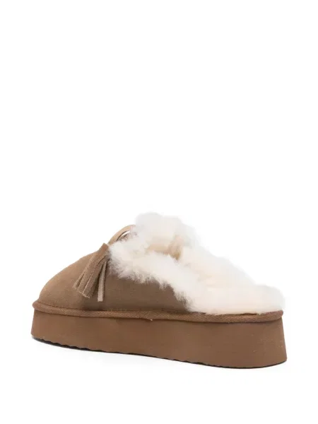 Papuci tip mules Max & Moi cu broderie maro