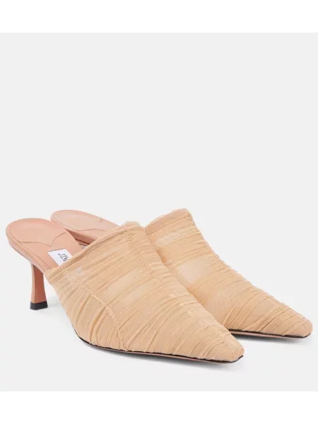 Tylové mules Jimmy Choo růžové