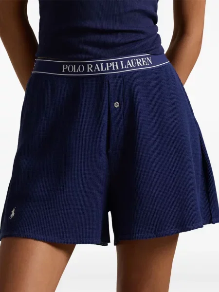 Chiloți Polo Ralph Lauren din țesătură twill cu autograf cu glugă albastru