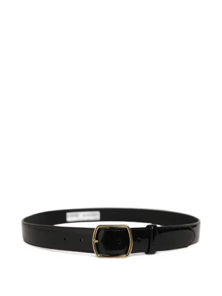 Δερμάτινος ζωσμένος ζώνη Dolce & Gabbana από λουστρίνι μαύρο