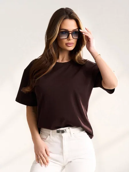 Футболка ISSA Plus темно-коричневий коричнева