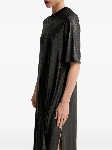Rochie midi Allsaints cu paiete până la genunchi de costum negru