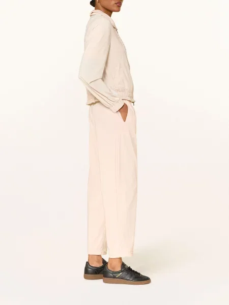 Marc Cain Spodnie Z Lampasami beige beżowe