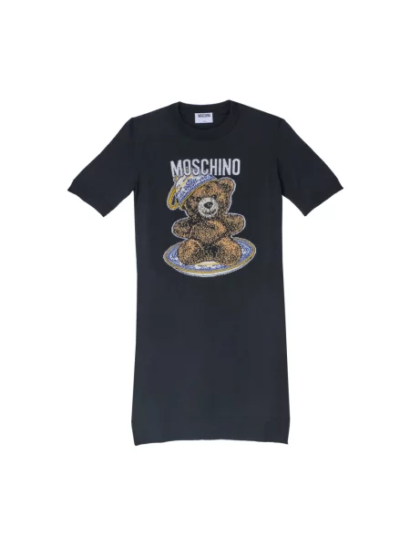 Sukienka Moschino wełniana czarna