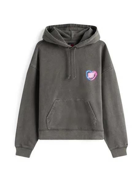 Tommy Jeans Bluză Neon Boxy Fit gri