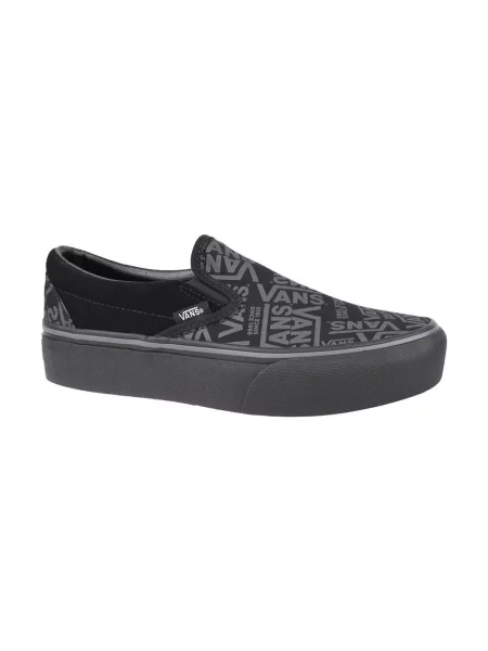 Platform talpú klasszikus slip on félcipő Vans szürke