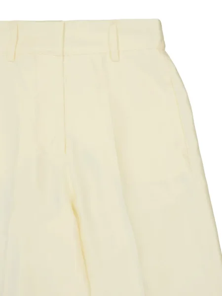 Pantaloni Paula de mătase alb