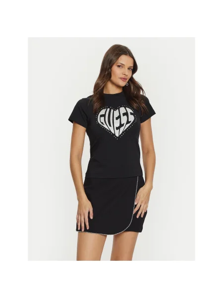 Guess Póló Slim Fit fekete