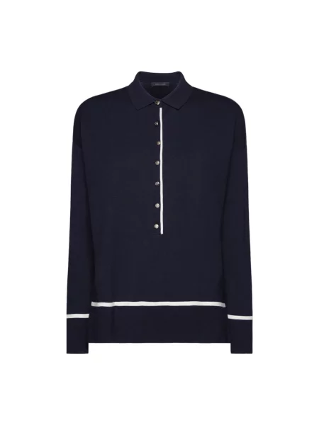 Lniany top Elena Miro' niebieski