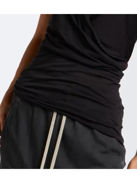 Top Rick Owens de lână drapat negru