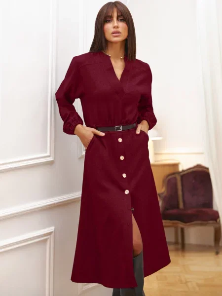 Сукні Dressa бавовна/віскоза бордовий