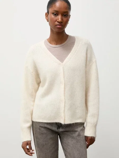 Answear.LAB cardigan pentru femei cu amestec de lână bej
