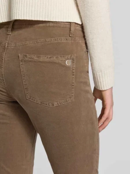 Spodnie sztruksowe o skróconym kroju model ‘PIPER CROPPED’ Cambio