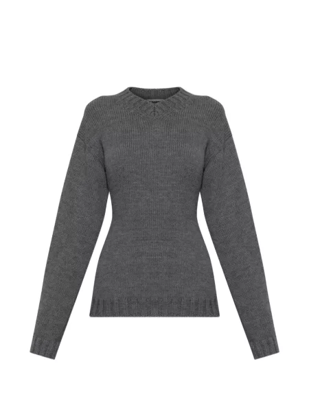Pulover Jil Sander cu decolteu în V gri