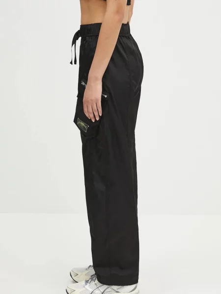 GANNI spodnie Duchesse Elasticated proste high waist czarny