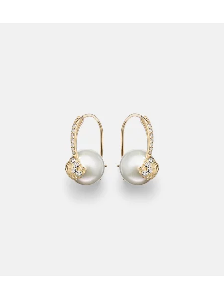 Uhani Sydney Evan z perlami zlata