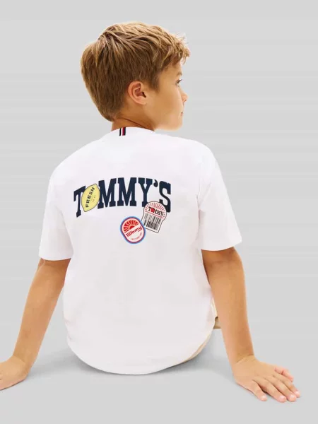 Męski t-shirt o kroju regular fit z czystej bawełny Tommy Hilfiger biała
