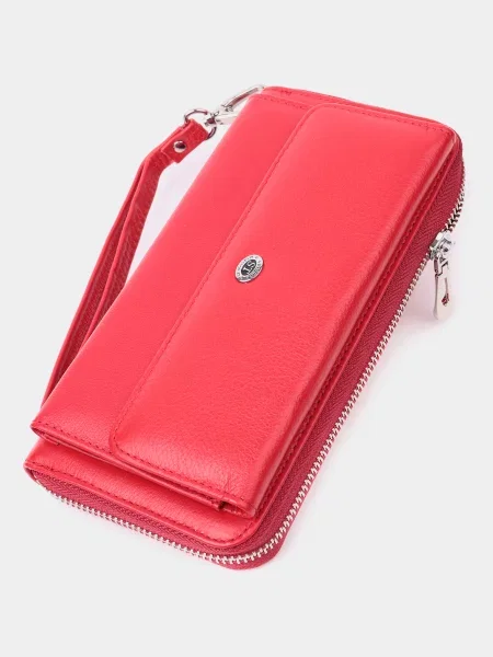 ST Leather Accessories Гаманець Шкіра червоний
