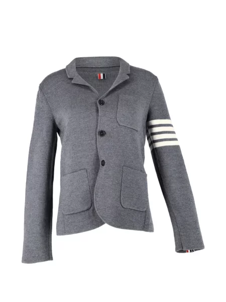 Sacou Thom Browne tricotate gri