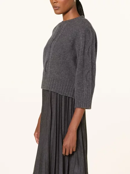 Weekend Max Mara Sada Calco: Šaty A Svetry S Rukávy tmavě šedá