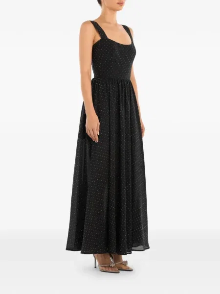 Rochie maxi Post Meridiem cu paiete de costum negru