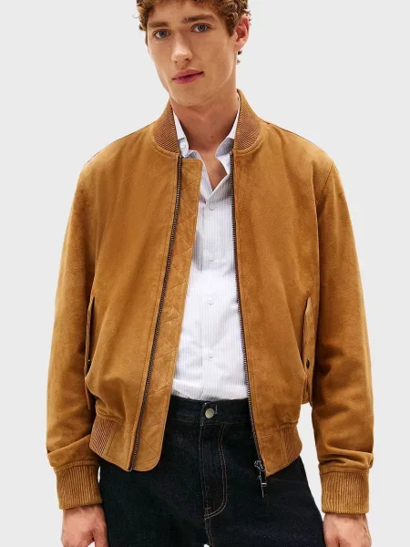 Замшевый бомбер Tommy Hilfiger