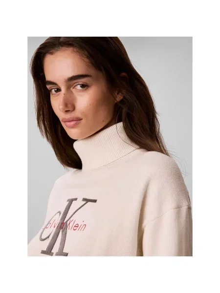 Rolák Calvin Klein Jeans s autogramom béžová