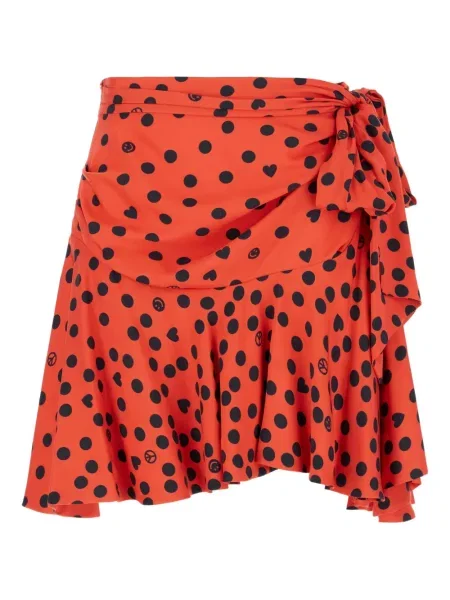 Mała mały spódnica mini Moschino w grochy czerwona