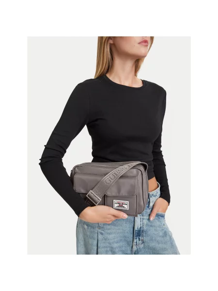 Τσάντα Guess Jeans γκρι
