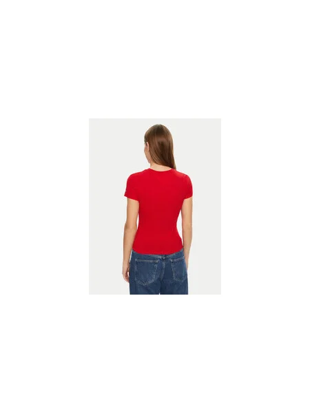 Tommy Jeans Póló Essential Slim Fit piros