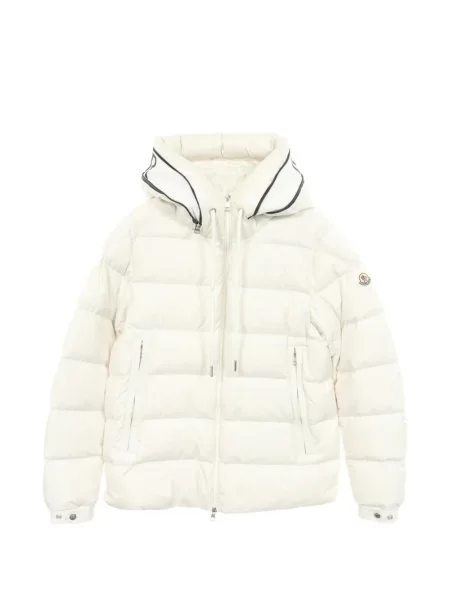 Geacă Moncler cu glugă alb