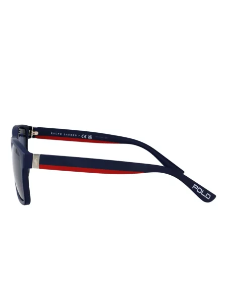 Ochelari de soare Polo Ralph Lauren cu broderie din piele maro