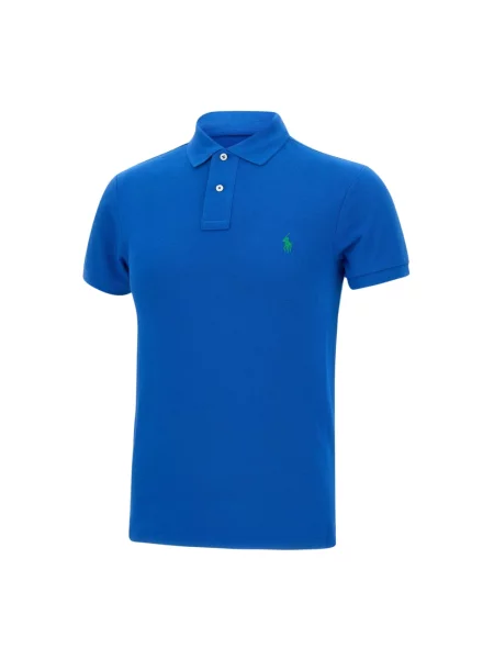 Koszulka polo Polo Ralph Lauren z siateczką z siateczki niebieska
