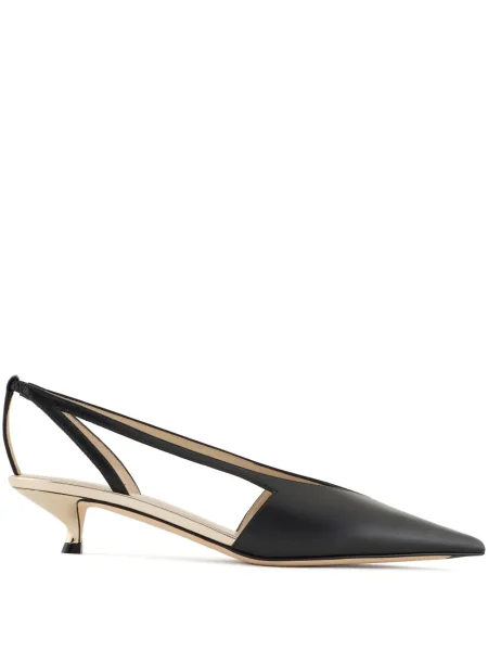 Pantofi cu toc Giorgio Armani din piele negru