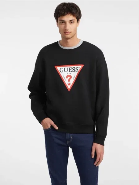 Guess Jeans Majica dugih rukava crna
