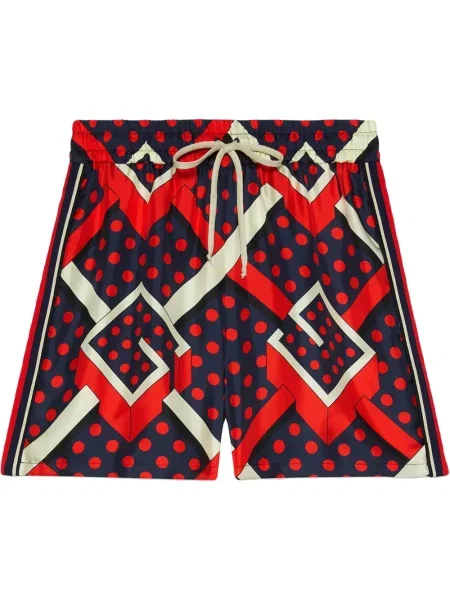 Pantaloni scurți Gucci cu buline cu imagine albastru