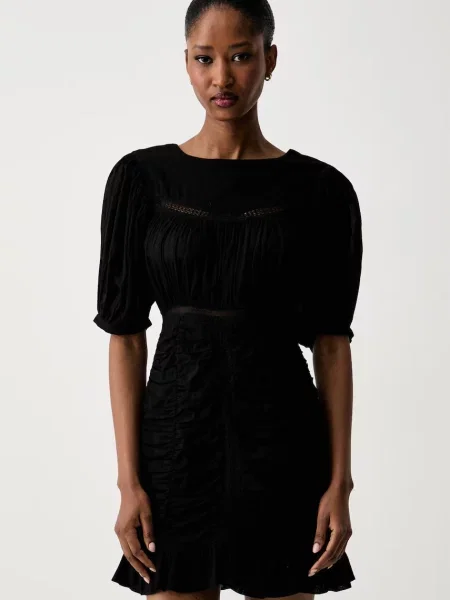 Twinset rochie drapată din negru