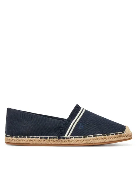 Tommy Hilfiger Еспадрили Fringe Canvas Closed Espadrille тъмносин