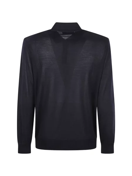 Lung tricou polo Brett Johnson albastru