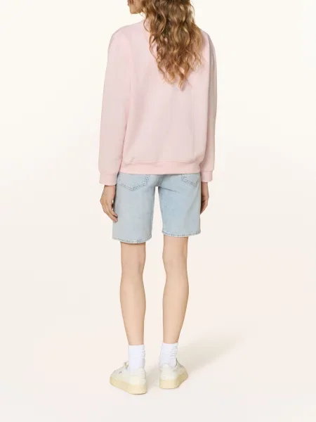 Bluza z prążkowanymi wykończeniami Levi's różowa