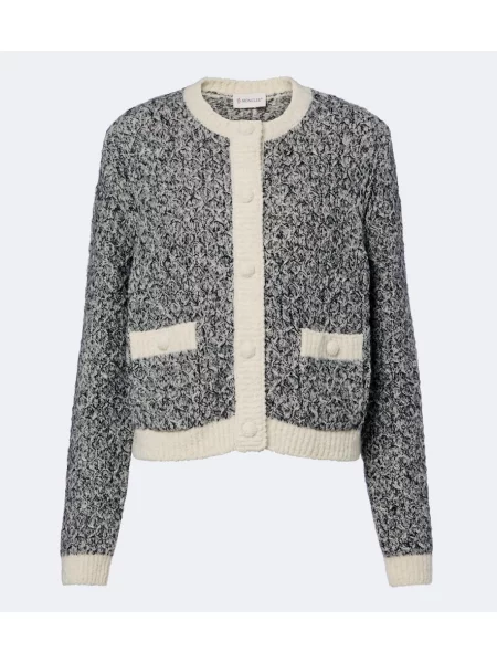 Cardigan Moncler de lână gri