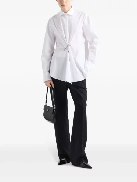 Cămașă Prada din poplin alb